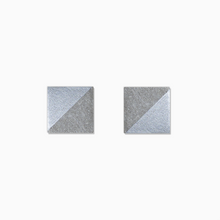 Load image into Gallery viewer, Silver Square Concrete Earrings - structur jewelry co.