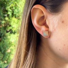 Load image into Gallery viewer, Copper Square Concrete Earrings - structur jewelry co.